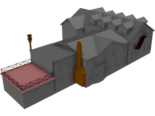 Mansion 3D Model preview