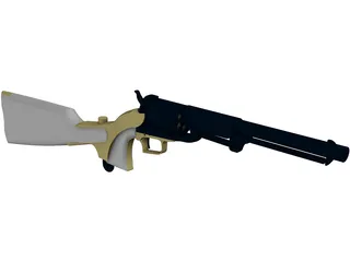 Colt 1847 Dragoon with Stock 3D Model preview