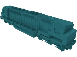 Two Ended Train 3D Model preview