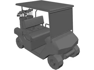 Golf Cart 3D Model preview