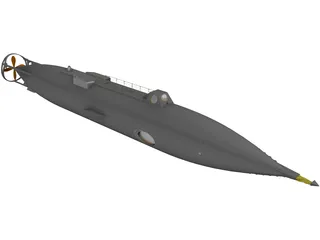 Jules Verne Nautilus Submarine 3D Model preview