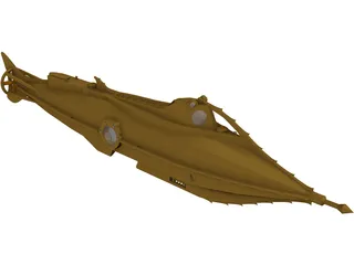 Harper Goffs Nautilus Submarine 3D Model preview