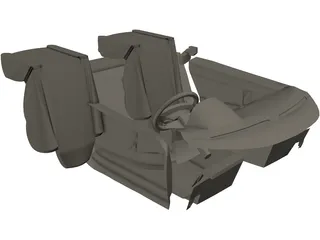 Interior Sports Car 3D Model preview