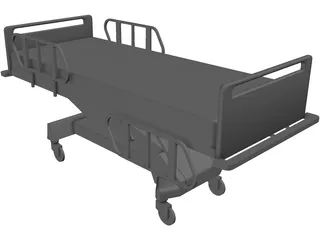 Bed Hospital 3D Model preview