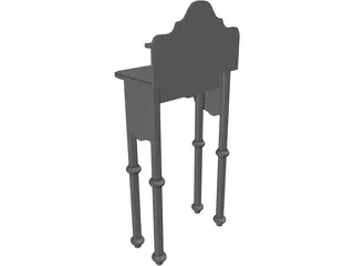 Lavatory Stand Antique 3D Model preview