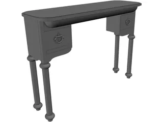 Desk Antique 3D Model preview