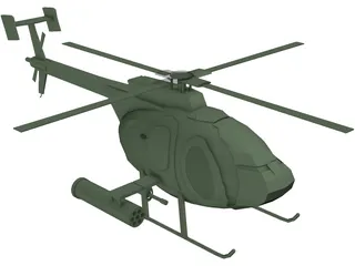 Hughes OH-6 Little Bird 3D Model preview
