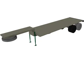 M269A1 Semitrailer Lowbed: Wrecker 3D Model preview