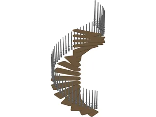 Spiral Staircase 3D Model preview