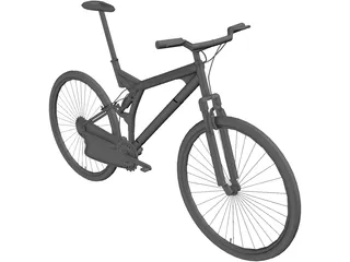 Bike Mountain Full Suspension 3D Model preview