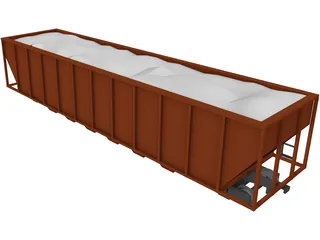 Railroad Coal Car 3D Model preview