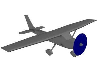 Cessna 152 3D Model preview