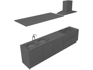 Kitchen Elam E5 3D Model preview