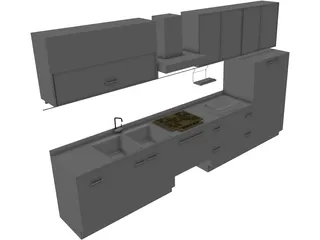 Kitchen Dada Amarena 3D Model preview