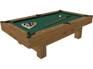 Pool Table 3D Model preview