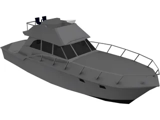 Yacht 3D Model preview