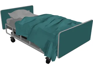 Bed Hospital 3D Model preview
