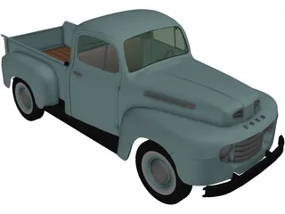 Ford Pickup (1950) 3D Model preview