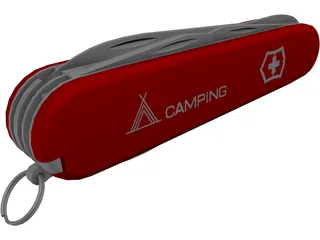 Swiss Knife 3D Model preview