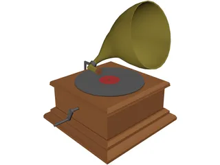 Gramophone 3D Model preview