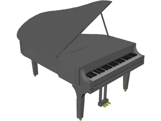 Grand Piano 3D Model preview