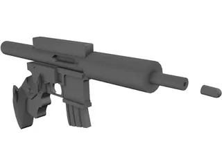 Assault Rifle 3D Model preview