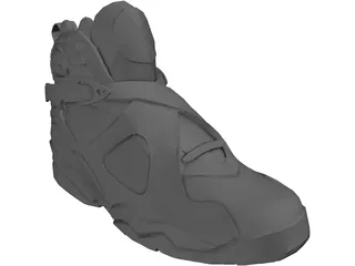 Shoe Men High Top 3D Model preview