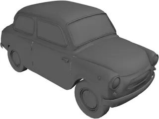 Fiat 600 3D Model preview