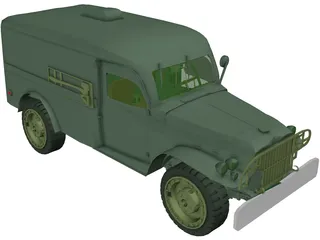 WC54 Allied Ambulance 3D Model preview