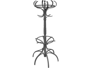 Coat Rack 3D Model preview