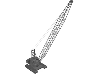 Crane Crawler 3D Model preview