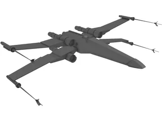 Star Wars X-Wing 3D Model preview