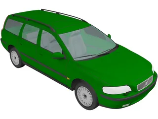 Volvo V70 (2001) 3D Model preview