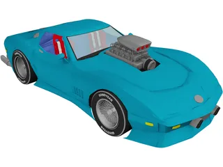 Chevrolet Corvette (1979) [Supercharged] 3D Model preview