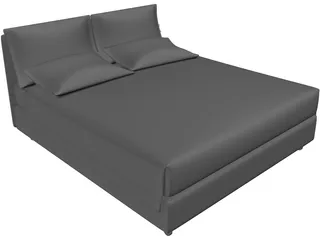 Bed Flou Model Nathalie 3D Model preview