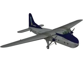 Bristol Freighter Mk 32 3D Model preview