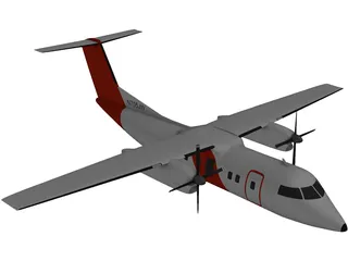 Bombardier Q200 Customs 3D Model preview