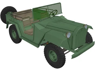 GAZ 67B 3D Model preview