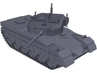 Japanese Type 90 Tank 3D Model preview