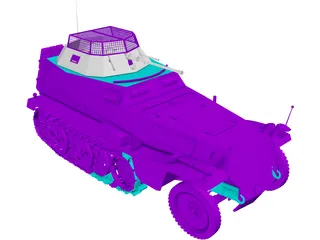 Sd. Kfz. 250/9 3D Model preview