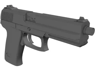 Heckler Koch Mk 23 Socom 3D Model preview