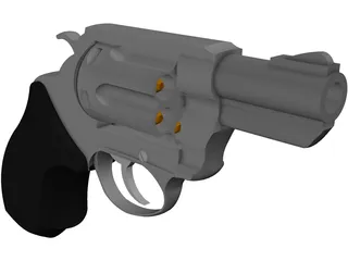 Smith&Wesson Snub Nose 357 Magnum 3D Model preview