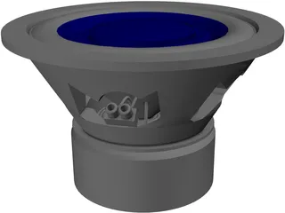 Speaker (Single Voice Coils Subwoofer) 3D Model preview