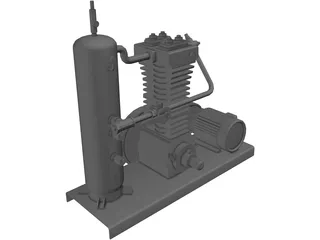 Air Compressor 3D Model preview
