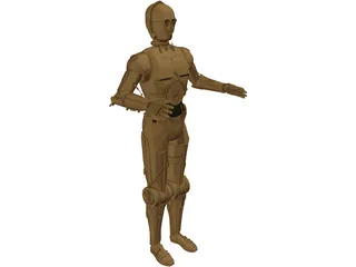 Star Wars C3PO Robot 3D Model preview