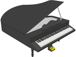 Grand Piano 3D Model preview
