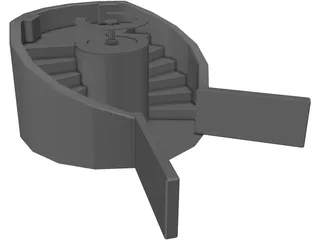 Stone Podium 3D Model preview