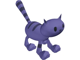 Cartoon Cat 3D Model preview