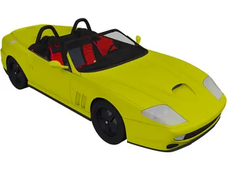 Ferrari 550 Barchetta (2000) 3D Model preview