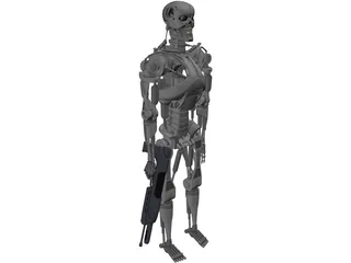 Terminator T-800 Metal Skeleton 3D Model preview